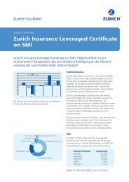 Zurich Insurance Leveraged Certificate on SMI - Versicherungs ...