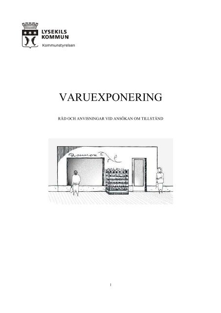 Råd och anvisningar varuexponering - Lysekils kommun