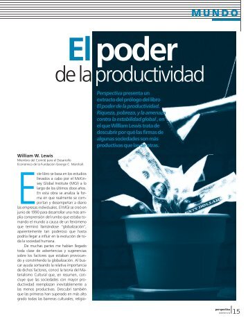 MUNDO: El poder de la productividad - Revista Perspectiva