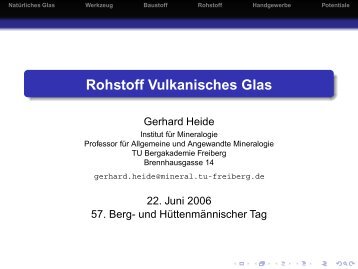 Rohstoff Vulkanisches Glas - Institut für Mineralogie  - TU ...