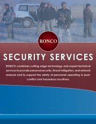 SECURITY SERVICES - RONCO Consulting Corporation