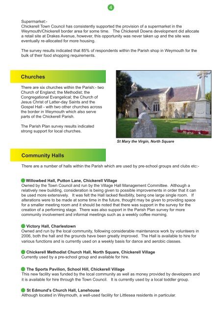 Chickerell Parish Plan - Dorsetforyou.com