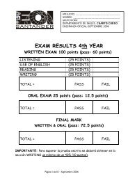 ORAL EXAM 25 points - Escuela Oficial de Idiomas de Santander