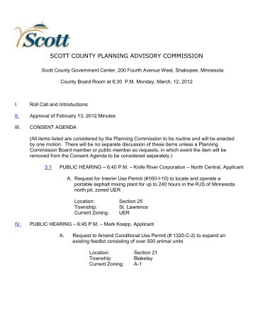 SCOTT COUNTY PLANNING ADVISORY COMMISSION