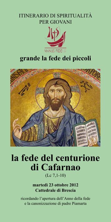 la fede del centurione di Cafarnao - Diocesi di Brescia