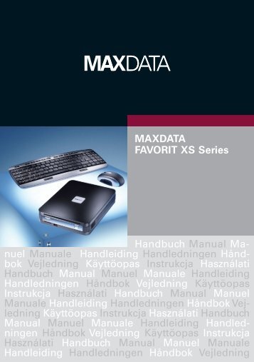 MAXDATA FAVORIT XS Series Handbuch Manual Ma- nuel ...