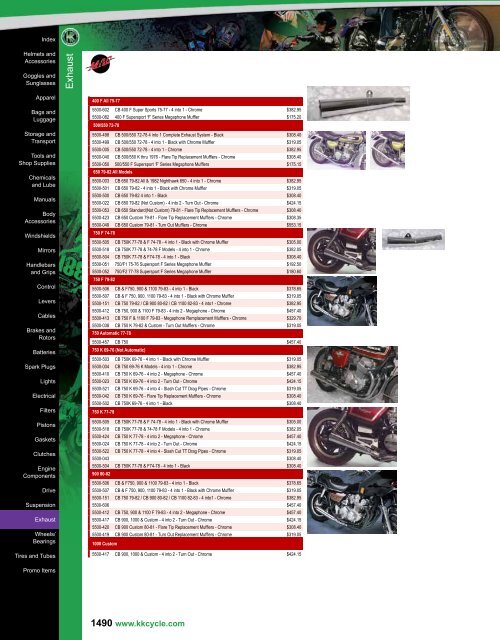 Exhaust - KK Motorcycle Supply