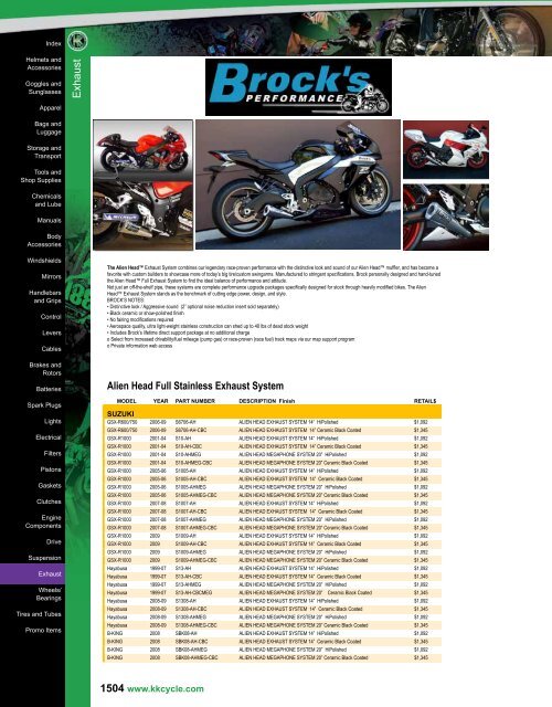 Exhaust - KK Motorcycle Supply