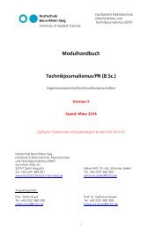 Modulhandbuch Technikjournalismus - Fachbereich Elektrotechnik ...