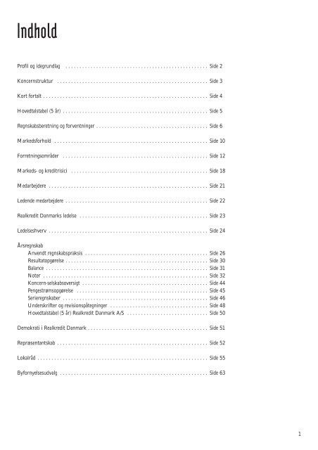 Indhold - Realkredit Danmark