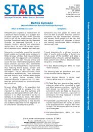 STARS REFLEX SYNCOPE (Vasovagal Syncope) US Sheet.indd