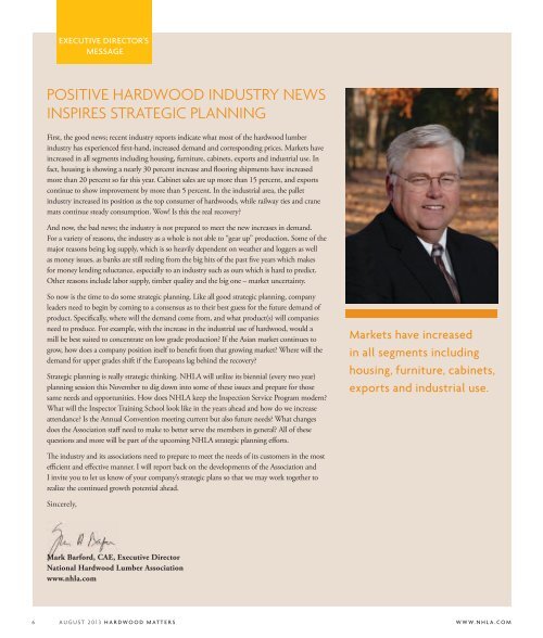 hm - Aug13 - cover.indd - National Hardwood Lumber Association