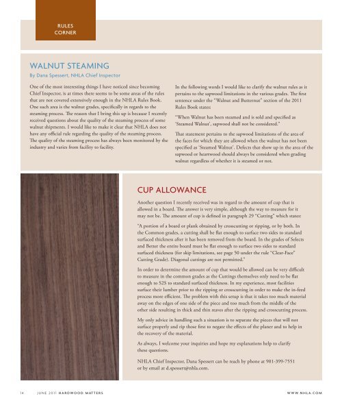 hm - June11 - cover.indd - National Hardwood Lumber Association