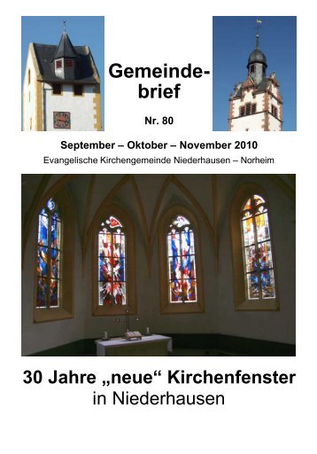 Gemeinde- brief - Weindorf Niederhausen an der Nahe