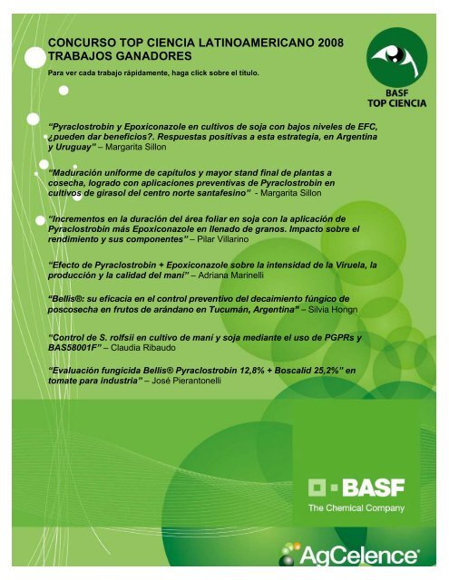 TTULO DO PROJETO: Racionalizao do uso de fungicidas na ... - Basf