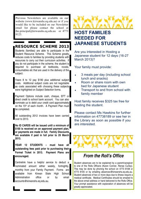 Newsletter 3_no_4-March-2013 - Kirwan State High School