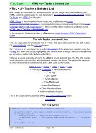  Tag - HTML 5 Reference for Web Designers