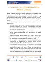 Case Study IC 03: Mobility Partnerships. Bremen, Germany