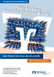 „Wir haben unsere eigene Bank“ - VR-Bank Uckermark-Randow eG