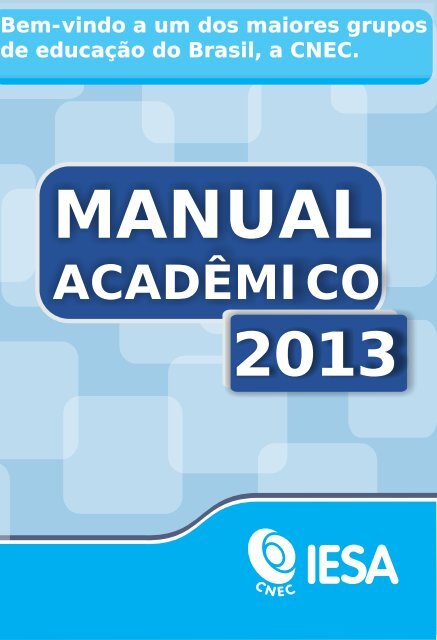 Manual AcadÃªmico 2013 em formato PDF - Iesa