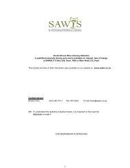 South African Wine Industry Statistics is published annually ... - sawis