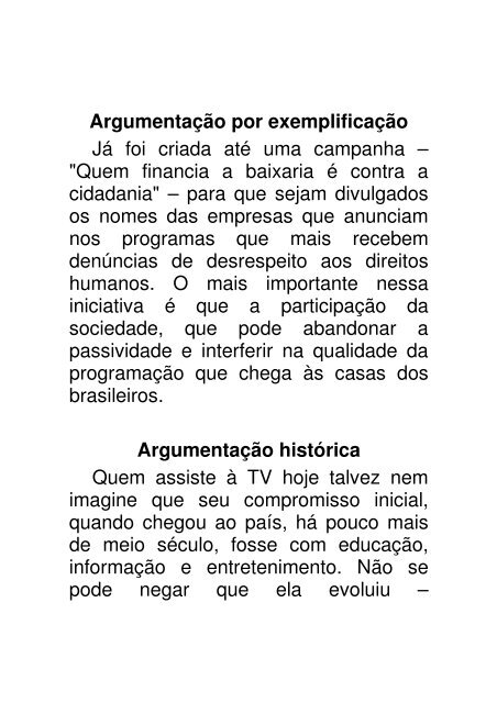 a argumentaÃ§Ã£o - ColÃ©gio Alexander Fleming