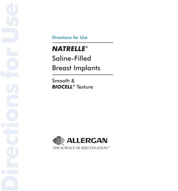 NATRELLE™ BIOCELL® Textured and NATRELLE ... - Allergan