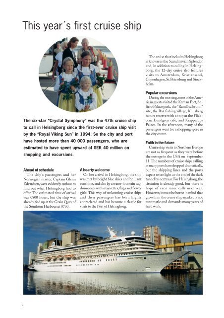 Port of Helsingborg Magazine Summer/Autumn 2002 - Helsingborgs ...