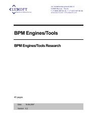 BPM Engines/Tools - Luxoft