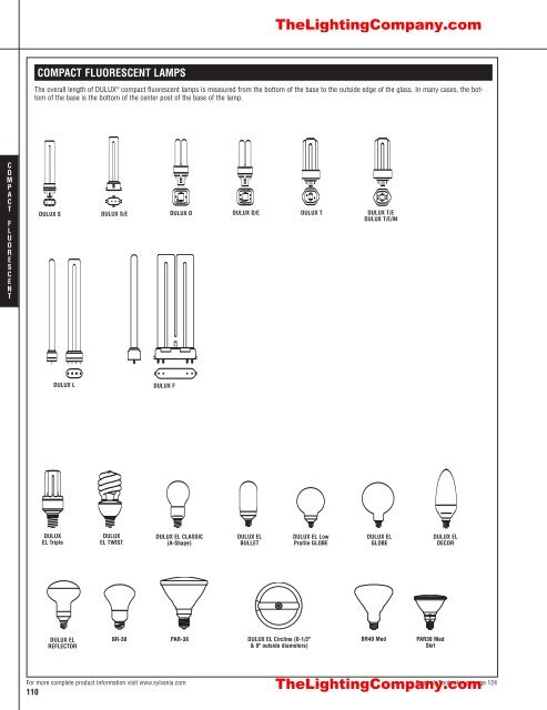 Lamp and Ballast Catalog - The Lighting Company
