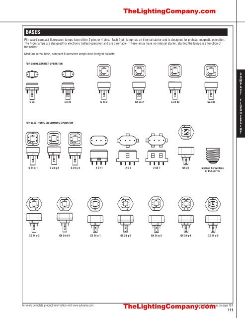 Lamp and Ballast Catalog - The Lighting Company