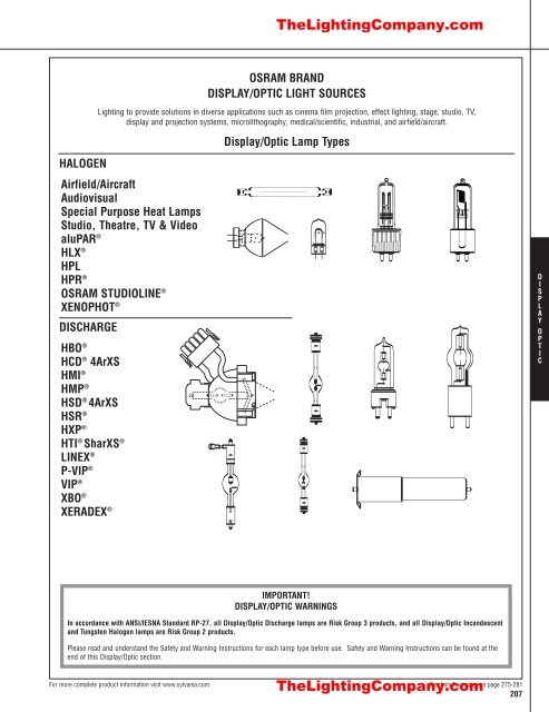 Lamp and Ballast Catalog - The Lighting Company