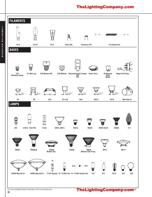 Lamp and Ballast Catalog - The Lighting Company