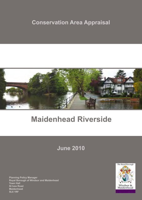 Maidenhead Riverside Conservation Area Appraisal - The Royal ...