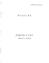 Nikon F3 Parts Manual