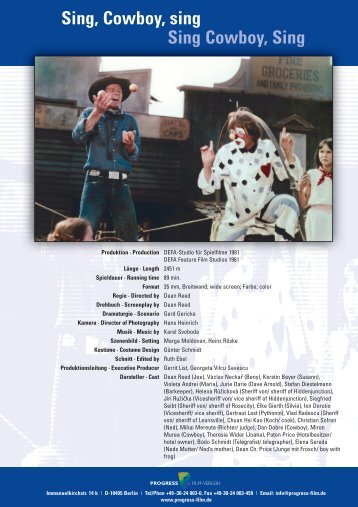 Sing, Cowboy, sing  Sing Cowboy, Sing - PROGRESS Film-Verleih
