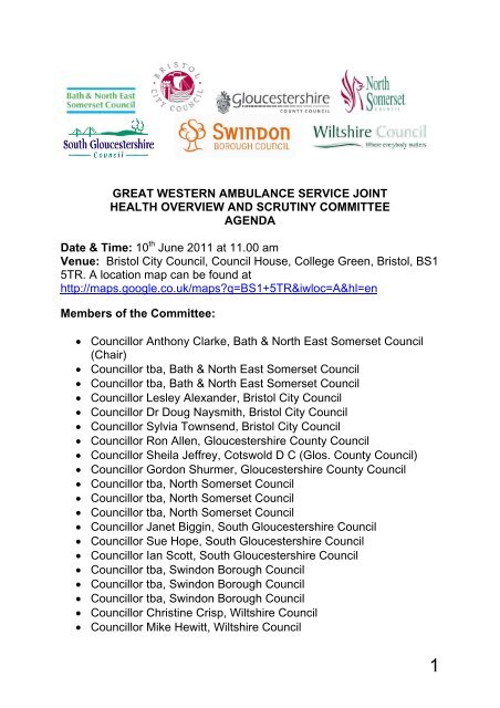 Agenda Pack 10 June 2011 PDF 12 MB - Gloucestershire County ...