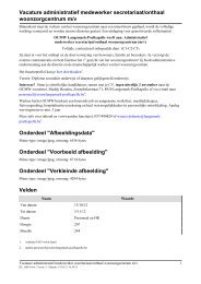 Vacature administratief medewerker secretariaat/onthaal ...