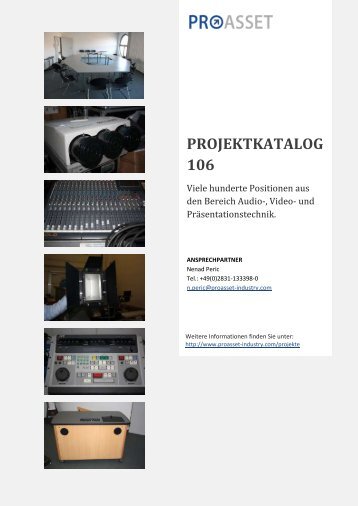 PROJEKTKATALOG 106 - Proasset - Industry Solution GmbH