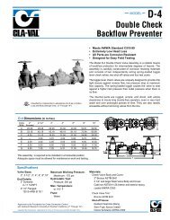 Double Check Assembly, Model D4 - Backflow Supply