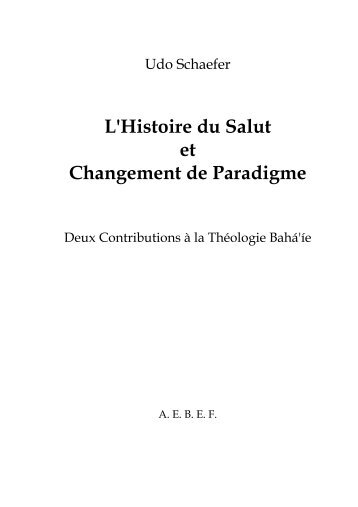 L'histoire du salut et changement de paradigme