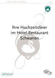 Hochzeitsarrangements - Hotel Schwanen Metzingen