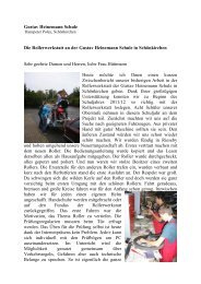 Gustav Heinemann Schule Die Rollerwerkstatt an der  Gustav ...