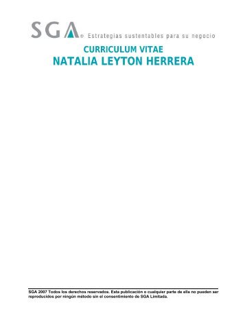 curriculum vitae natalia leyton herrera - SGA