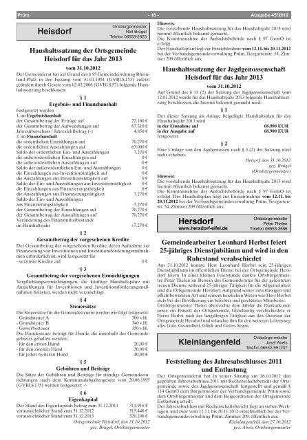 Aktuelle Ausgabe im pdf-Format - Stadt Prüm