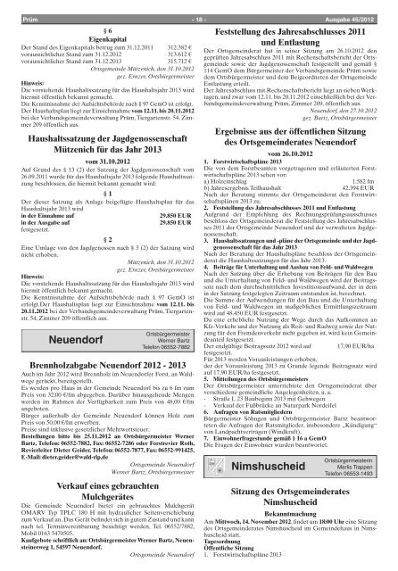 Aktuelle Ausgabe im pdf-Format - Stadt Prüm