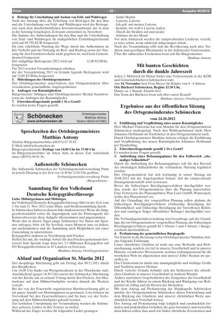 Aktuelle Ausgabe im pdf-Format - Stadt Prüm