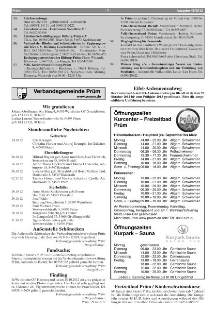 Aktuelle Ausgabe im pdf-Format - Stadt Prüm