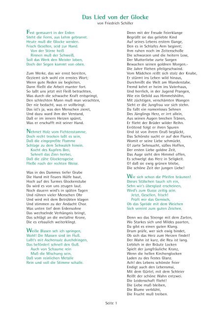 Das Lied Von Der Glocke Schenkenschanz