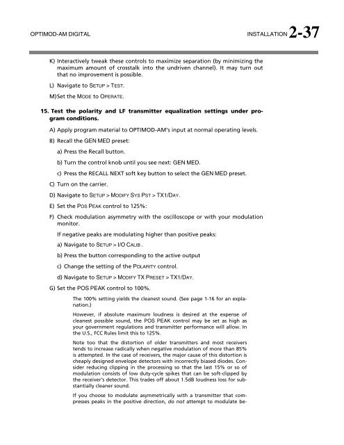 Optimod-AM 9400 V1.2 Operating Manual - Orban